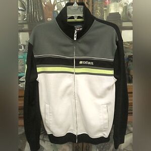 VINTAGE 90s Ecko Unlimited Black and White Zip Up JACKET SZ.SM AUTH. CLASSIC